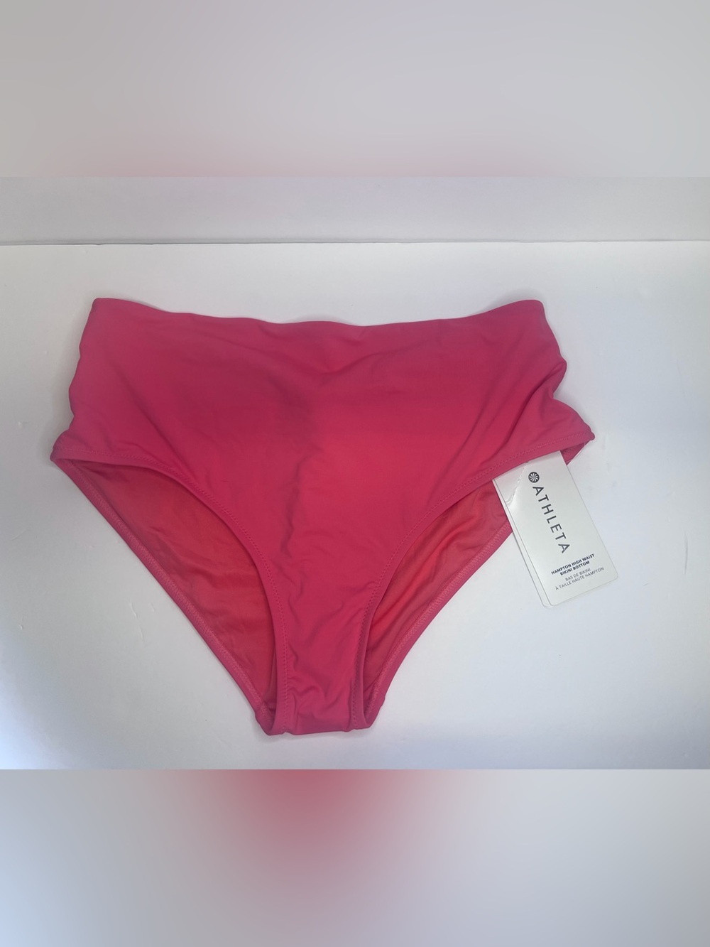 Athleta NWT Women's Hampton Bikini Swim Bottom in Coral Petal Pink Size Large